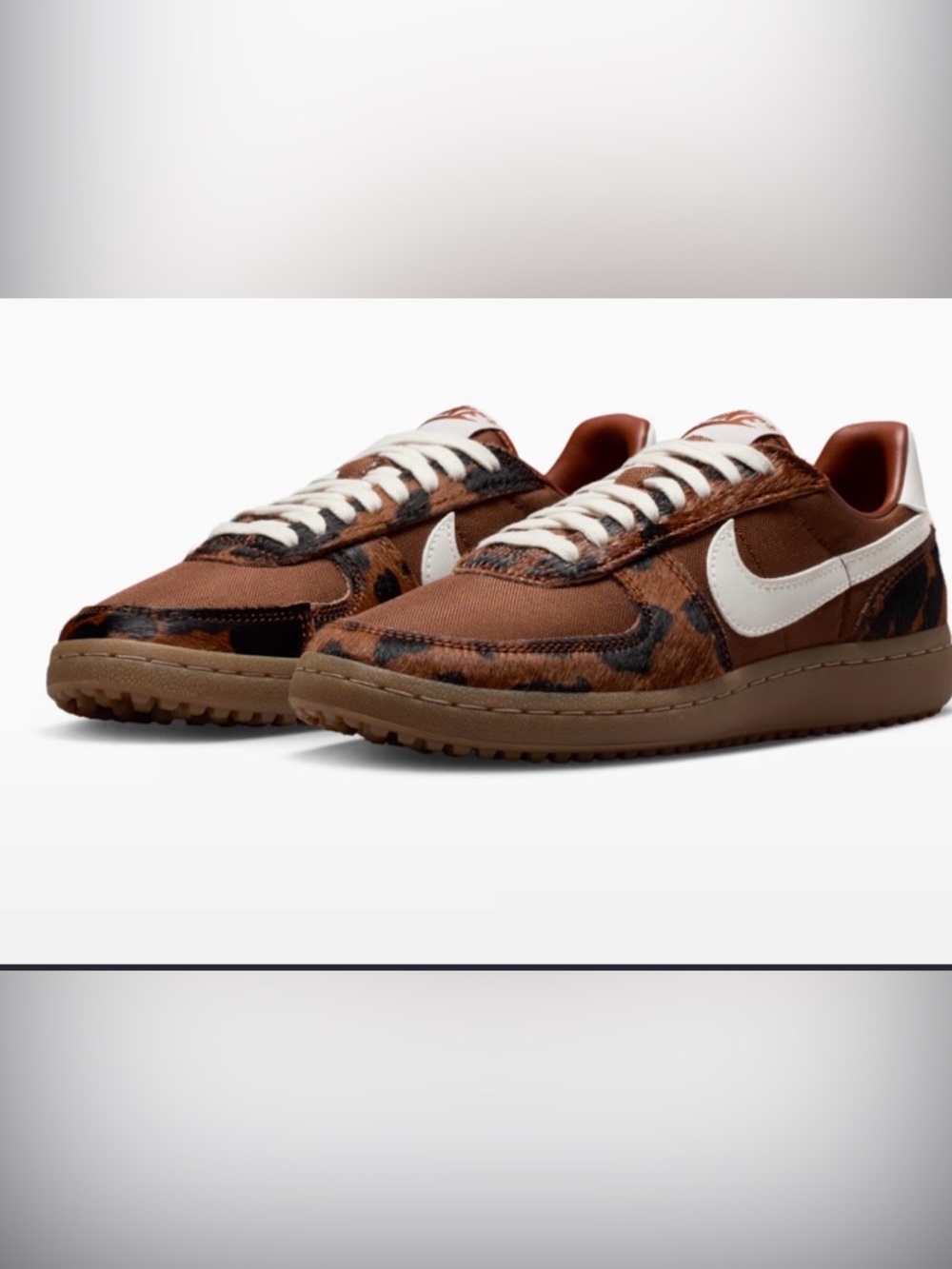 Nike Dunk Low Leopard Print Hair-On Hide in Brown & White
